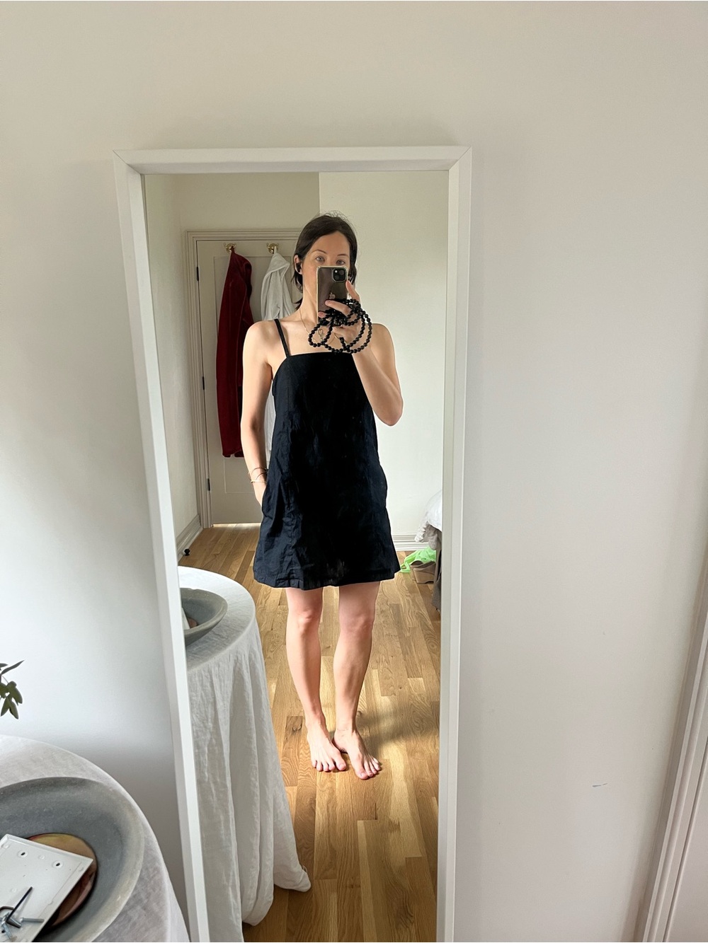 Athleta Black Linen Dress